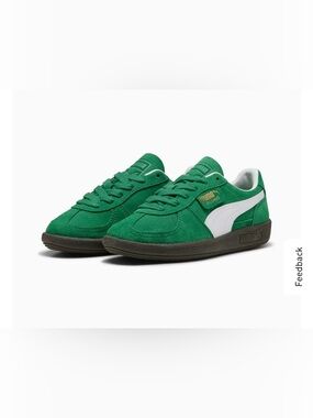 NIB Puma Palermo Green Suede Sneakers Kids 7/Womens 8.5